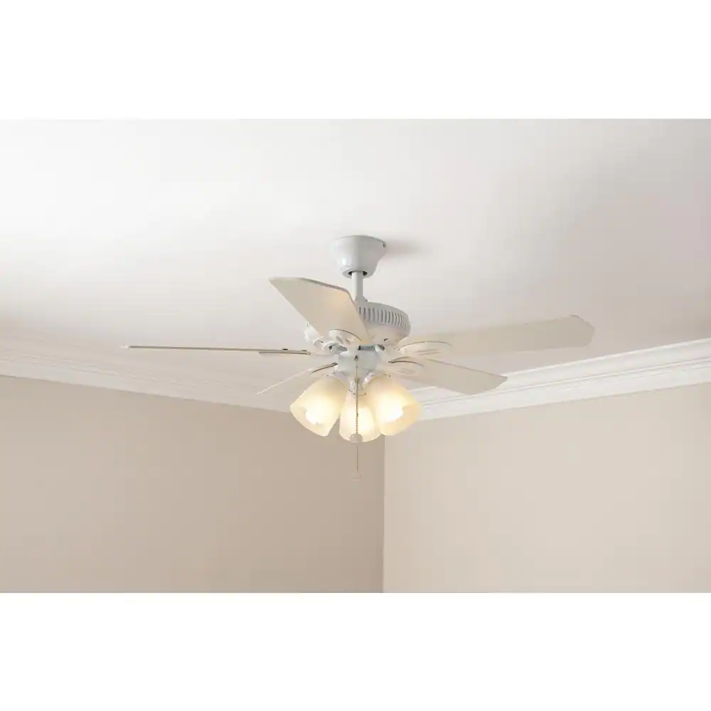 White Ceiling Fan With Light Kit