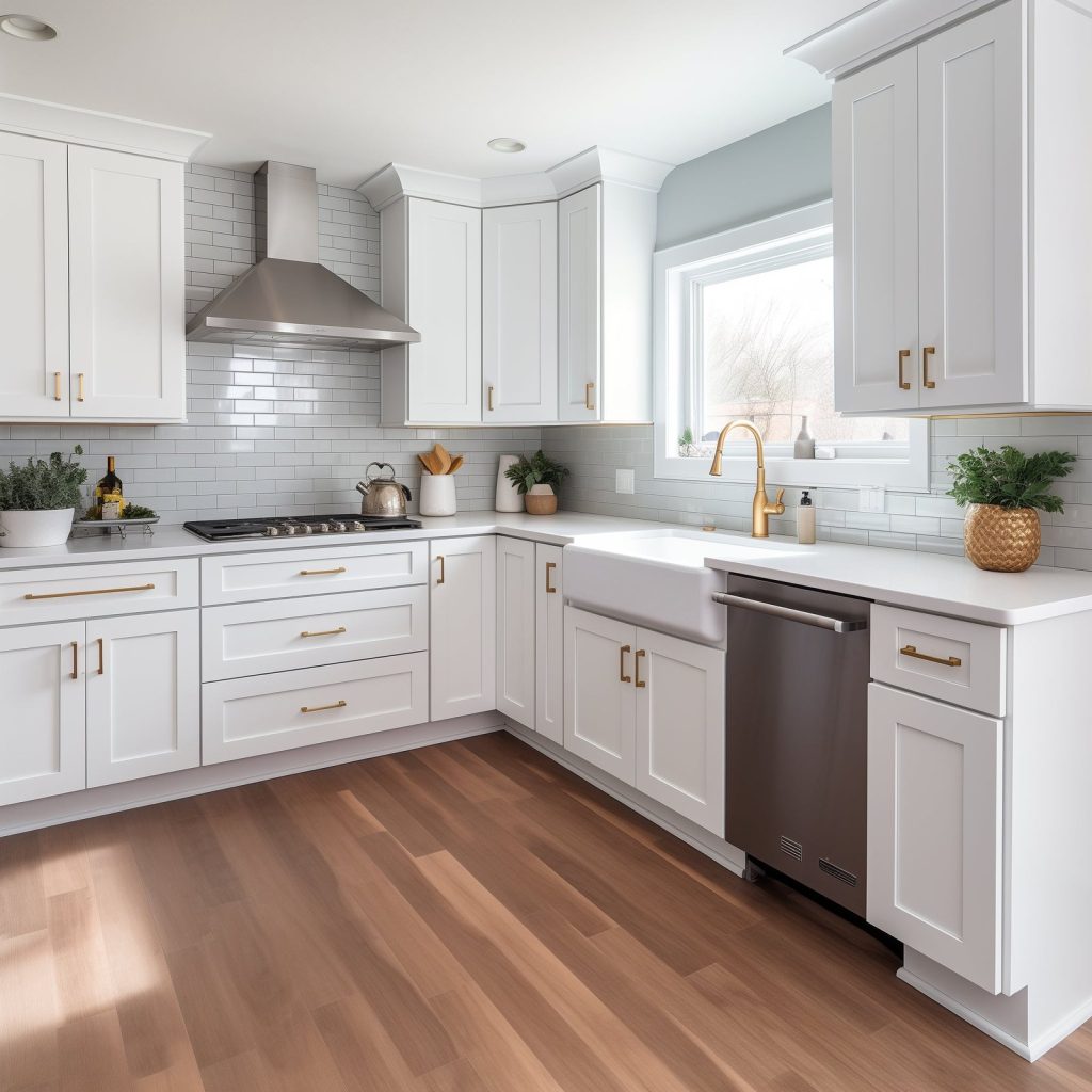 Wood Shaker White 10 x10 Kitchen Cabinet Set - DIY DEPOT | Kitchen ...
