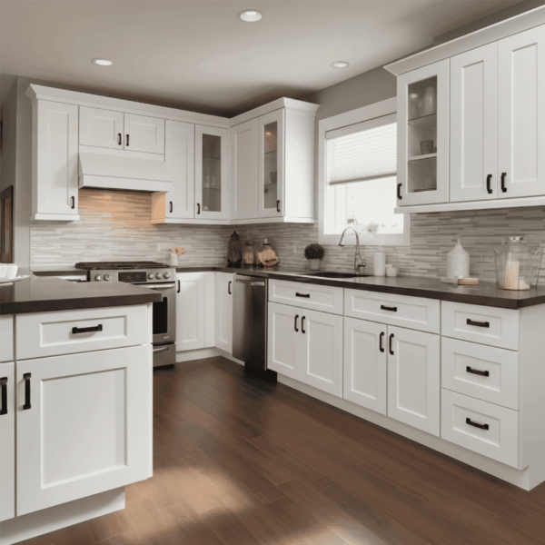 White Shaker Cabinet Set for 10x10 Kitchen