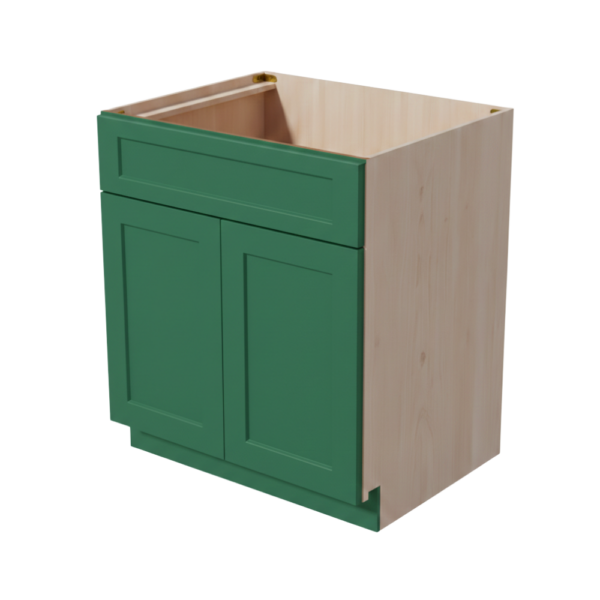 SB30 Shaker Green Sink Base Cabinets 30" x 34½" x 24" Size Kitchen Cabinets