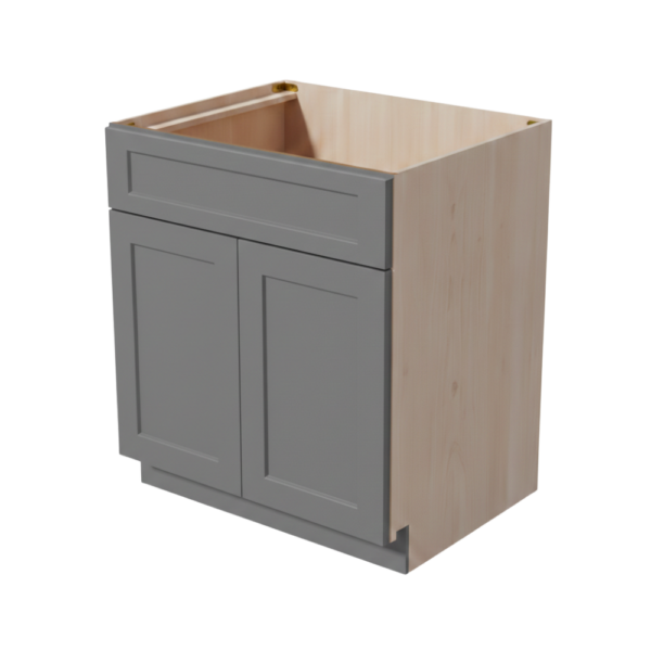 SB30 Shaker Grey Sink Base Cabinets 30" x 34½" x 24" Size Kitchen Cabinets