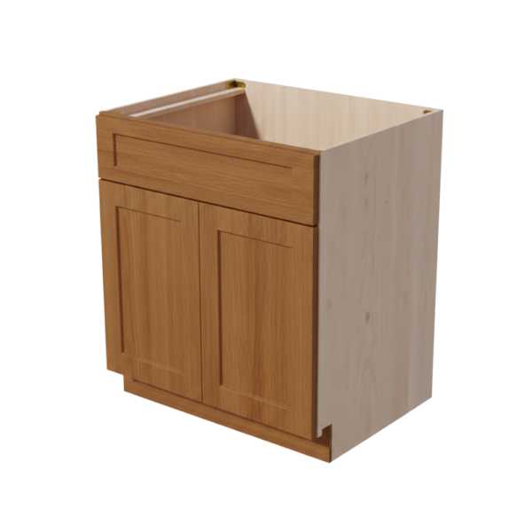 SB30 Shaker Oak Sink Base Cabinets 30" x 34½" x 24" Size Kitchen Cabinets