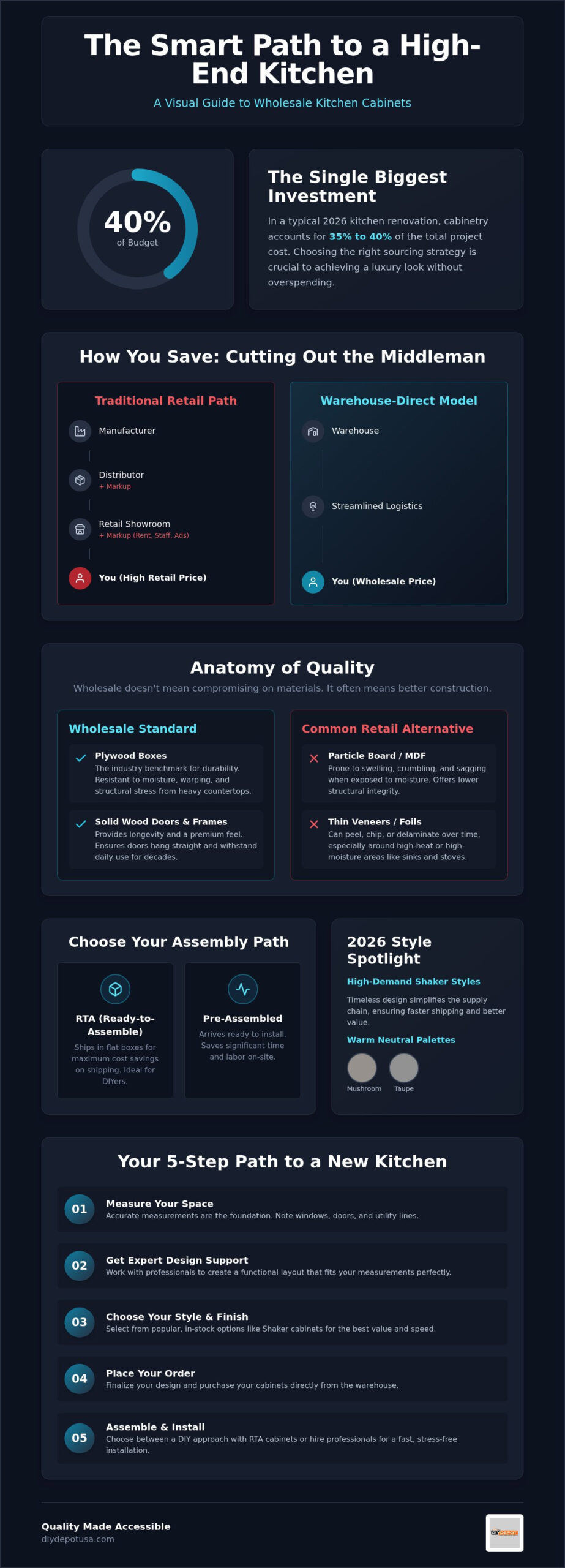 Wholesale Kitchen Cabinets: A Complete Guide to Quality and Savings in 2026
