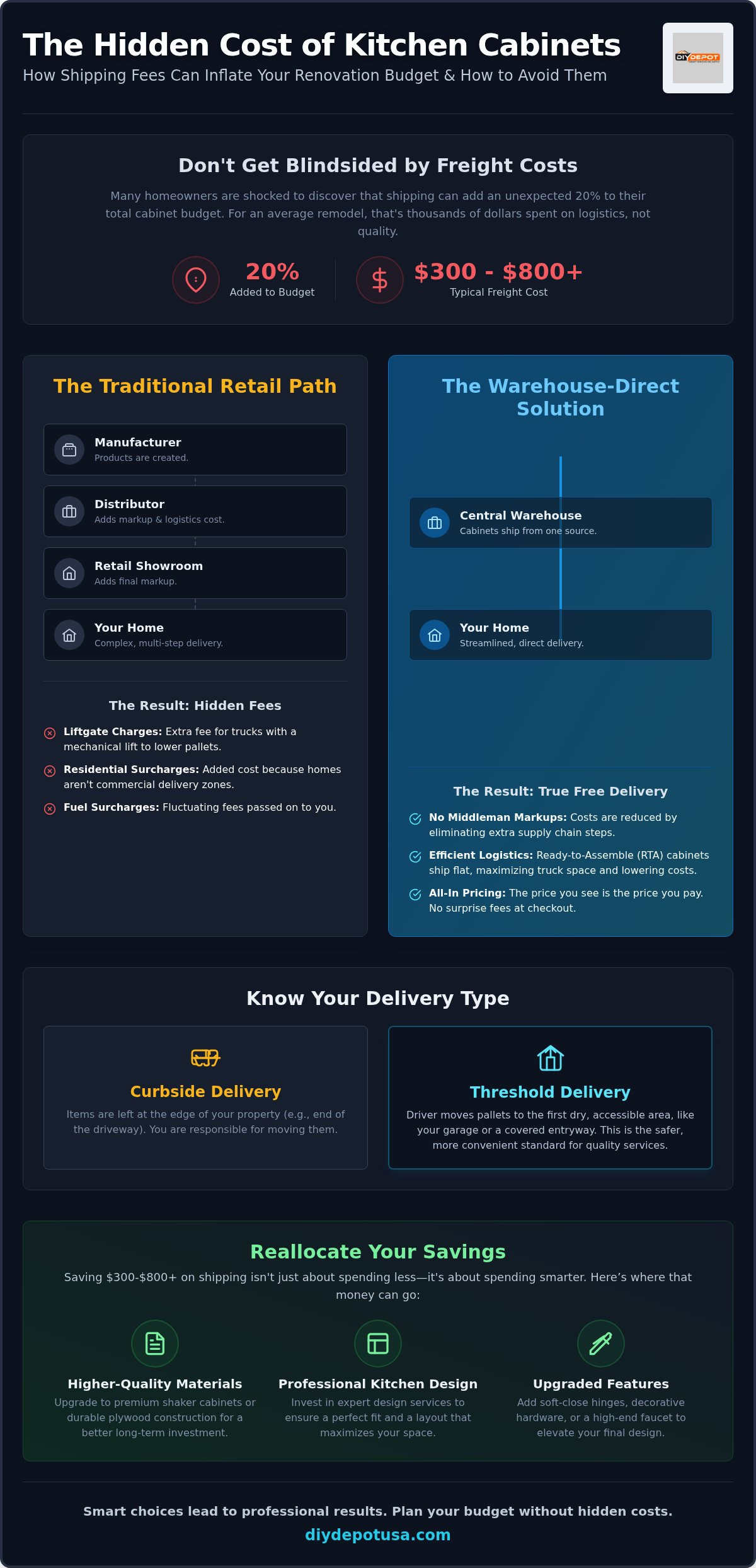 Free Cabinet Delivery Service: How to Save Thousands on Your Kitchen Remodel
